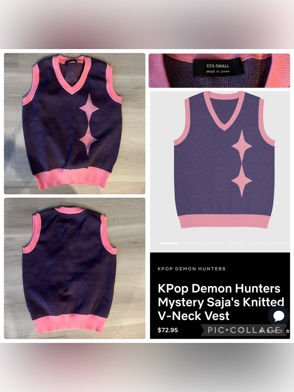 K-pop Demon Hunters Mystery Saja vneck knit vest